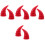 8 Pcs Motorcycle Horns Decorations Adhesive Ornaments 5
