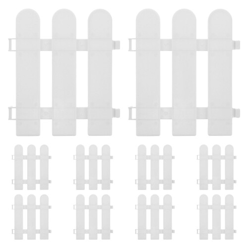 30 Pcs Decorative Plastic Picket Fence For Garden Path Display