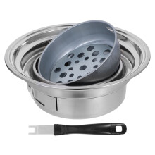 Charcoal Grill Round Stainless Steel Stove For Indoor Outdoor Bbq