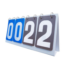 Scoreboard Tabletop Flip Scoreboard For Tennis Basketball Soccer Badminton Gray Blue