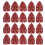 120 Pcs Triangle Sand Paper With Holes Flocking Self Adhesive Dark Red 7