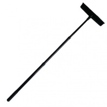 (Black) 3-Section Telescopic Carpet Lint Broom with Long Handle for Tile & Floor Cleaning