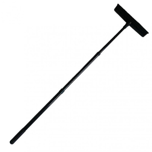 (Black) 3-Section Telescopic Carpet Lint Broom with Long Handle for Tile & Floor Cleaning