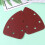 120 Pcs Triangle Sand Paper With Holes Flocking Self Adhesive Dark Red 2