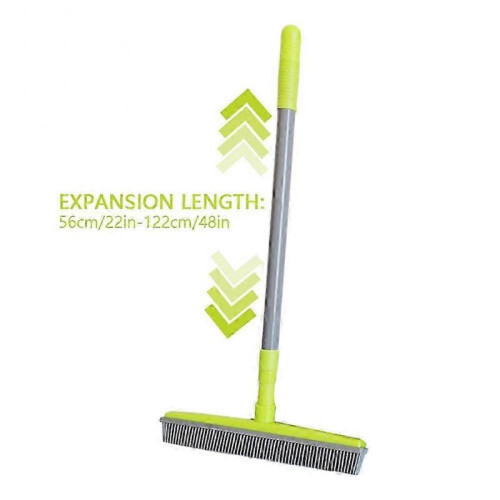 (Blue) 3-Section Telescopic Carpet Lint Broom with Long Handle for Tile & Floor Cleaning 1