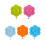 10 Pcs Silicone Suction Bowl Mats With Sunflowers Design 1