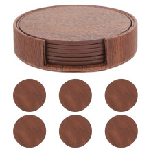 24 Pcs Practical Cup Mats Pu Tumbler Pads Round Tea Cup Pads