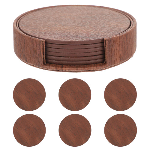 24 Pcs Practical Cup Mats Pu Tumbler Pads Round Tea Cup Pads