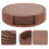 24 Pcs Practical Cup Mats Pu Tumbler Pads Round Tea Cup Pads 10