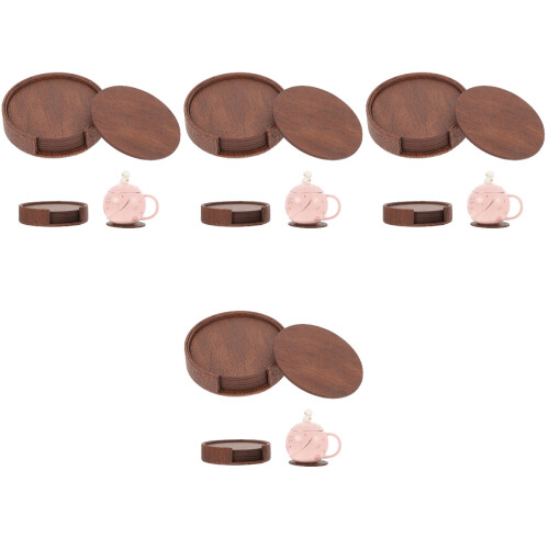 24 Pcs Practical Cup Mats Pu Tumbler Pads Round Tea Cup Pads 2