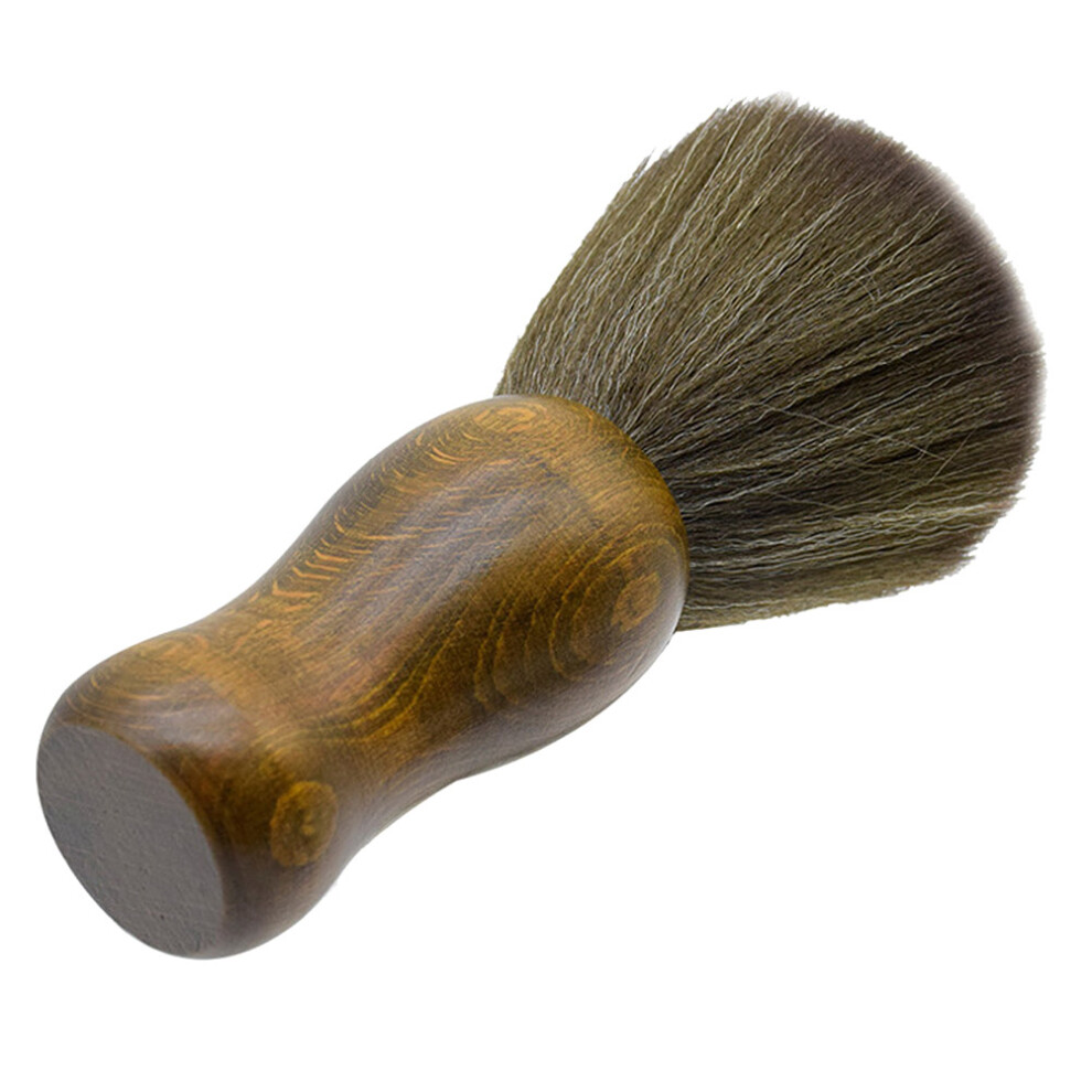 Aboofan 3Pcs Round Wooden Handle Barber Neck Duster Wool Brush