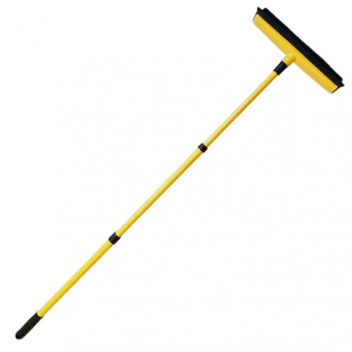 (Yellow)3-Section Telescopic Carpet Lint Broom with Long Handle for Tile & Floor Cleaning 1