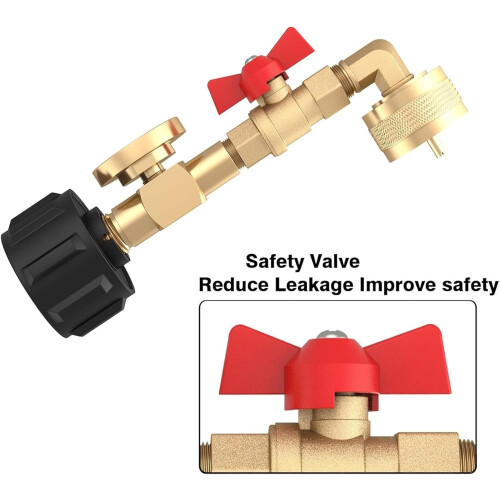 Propane Grills Connectors With Pressure Gauge Propane Conversion Fitting Metal Texture For BBQ Setup 2