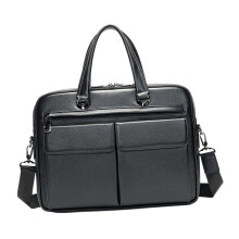 Laptop Bag Leather Briefcase For Men 15.6-Inch Laptop Compatible Outdoor Work Travel