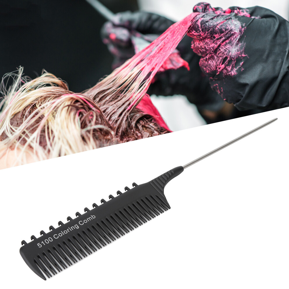 Black Highlighting Clip Comb for Teasing Foiling and Hair Styling Unisex