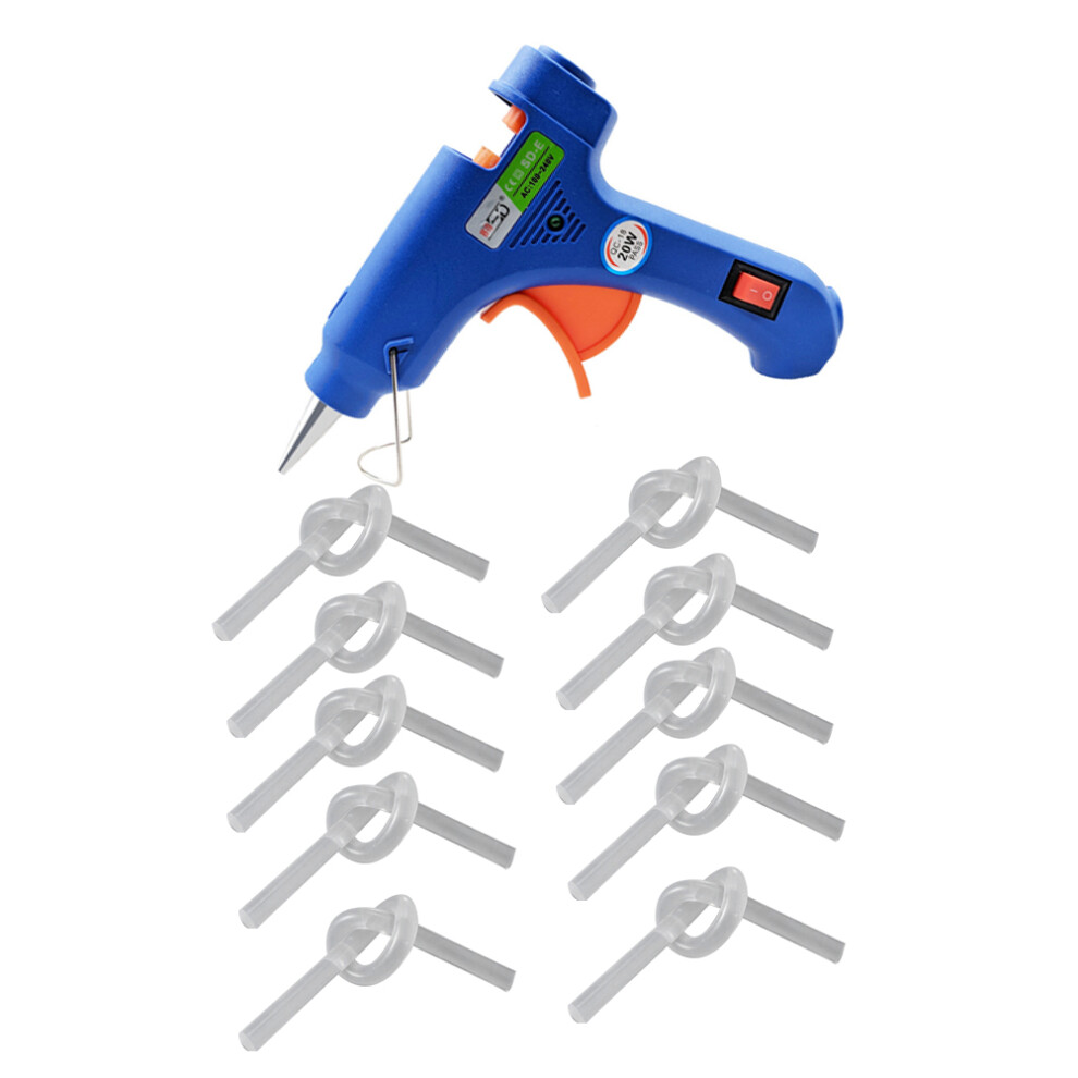 1 Set 20W 110- Hot Glue Sprayer Kit With 20 Pcs 7Mm Sticks Blue 032541587122