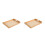 2Pcs Premium Wood Tray with Handles Khaki for Storage 9