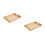 2Pcs Premium Wood Tray with Handles Khaki for Storage 8