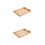 2Pcs Premium Wood Tray with Handles Khaki for Storage 11