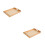 2Pcs Premium Wood Tray with Handles Khaki for Storage 6