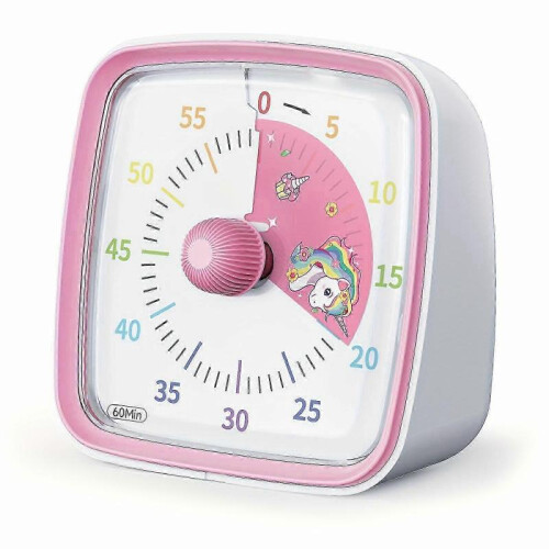 (blue) 60-Minute Visual Timer with Night Light, Silent Countdown Timer for Home and Classroom Use, Suitable for All Ages 1