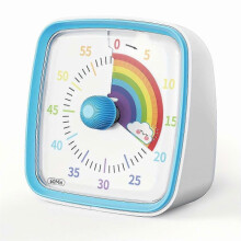 (blue) 60-Minute Visual Timer with Night Light, Silent Countdown Timer for Home and Classroom Use, Suitable for All Ages