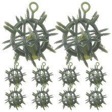 20Pcs Stable Green Plastic Flower Grass Ball Frames for Event Decor