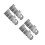 4Sets Silver Steel Wood Tool Multi-Shaped for Cabinet Repairs 4