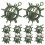 20Pcs Stable Green Plastic Flower Grass Ball Frames for Event Decor 2
