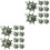 20Pcs Stable Green Plastic Flower Grass Ball Frames for Event Decor 5