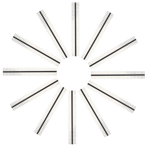 80 Pcs 40 Pin Female Header Strip Long Pins Breakaway Single Row