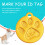 3Pcs Personalized Aluminum Pet ID Tags Dog Paw Shape Hanging Tags 9