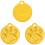 3Pcs Personalized Aluminum Pet ID Tags Dog Paw Shape Hanging Tags 3