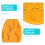 3Pcs Personalized Aluminum Pet ID Tags Dog Paw Shape Hanging Tags 8