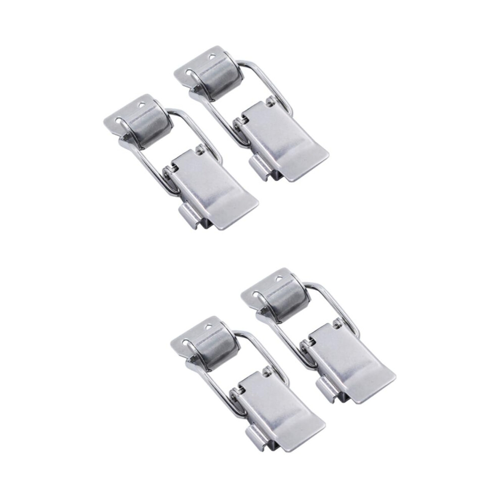 Spring Clamps 4-Pack Heavy-Duty Stainless Steel Buckle Snap Hook Toggle Latch For Garage Security 9393856119189