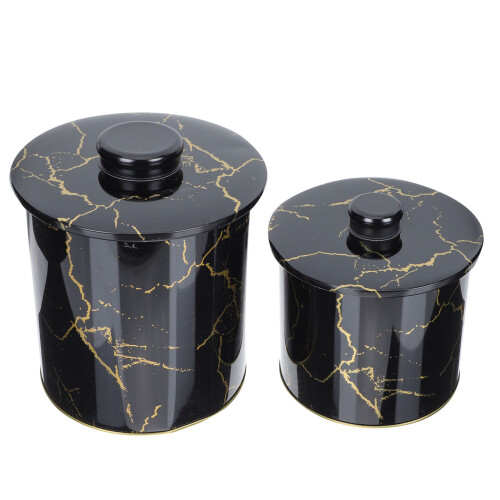 4 Pcs Tinplate Candy Jar Nordic Style Tea Can Decorative Box