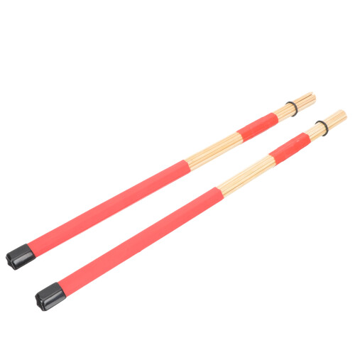 2Pairs Red Wooden Drum Stick Set Practical Durable Drum Accessories 1