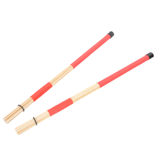 2Pairs Red Wooden Drum Stick Set Practical Durable Drum Accessories 2