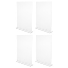 4Pcs Acrylic Clear Display Stand For Tabletop Posters Menus Tags