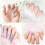 100Pcs Fan-Shaped False Nail Tips With Ring Holder 11