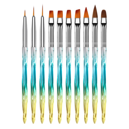 10Pcs Nail Art Pen For Manicure Line Drawing Gradient 2
