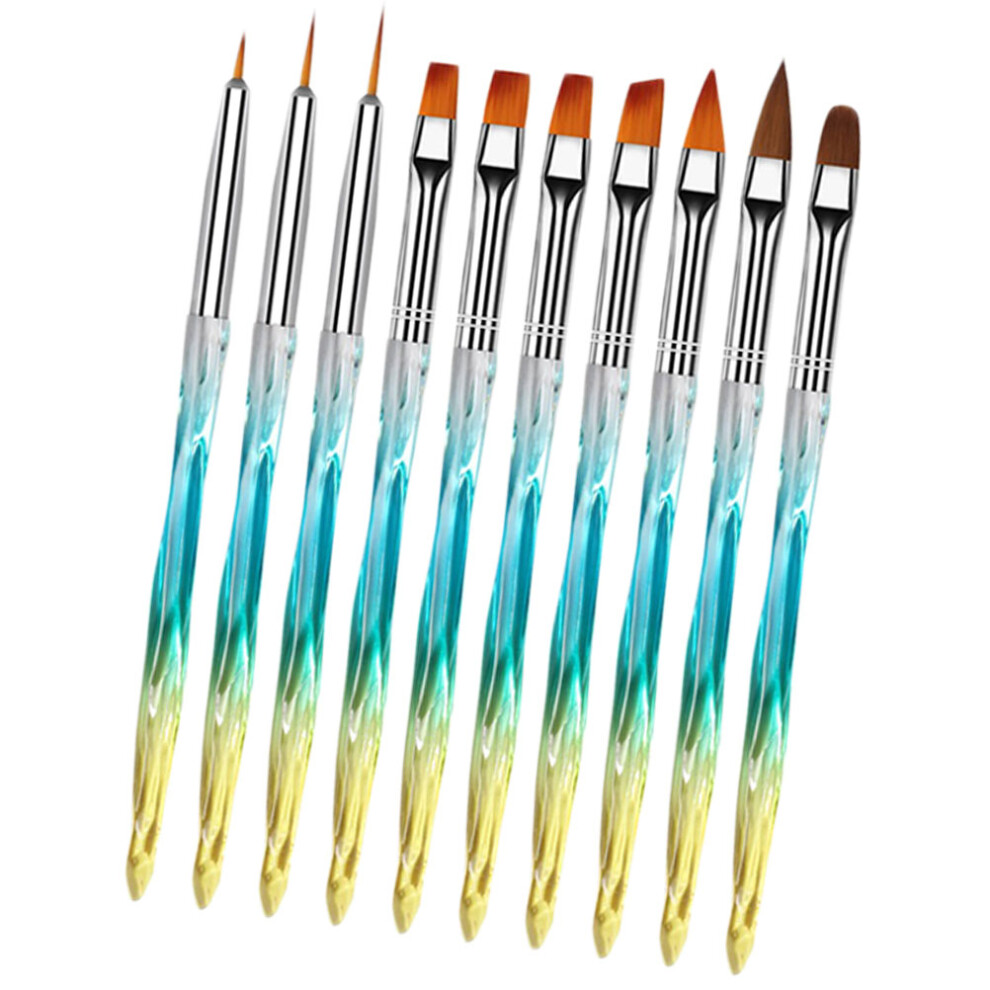 Villcase 10Pcs Nail Art Pen For Manicure Line Drawing Gradient