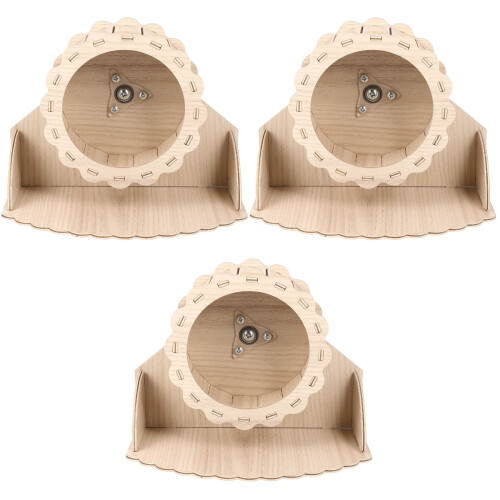 3Ensembles Roue Jeu Hamster Khaki Exercice Calme Pour Petits Animaux 2