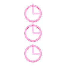 3Pcs Plastic Protractor Student Teacher Aid For School