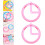 3Pcs Plastic Protractor Student Teacher Aid For School 10