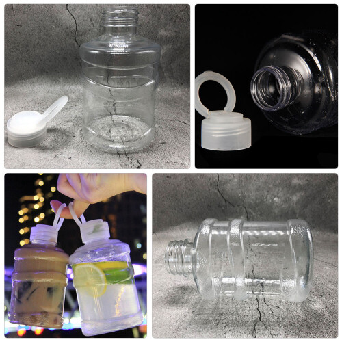 10Pcs Transparent 500Ml Mini Bottle For Drink Juice Container 2