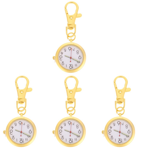 4Pcs Alloy Nurse Pocket Watch With Keychain 1