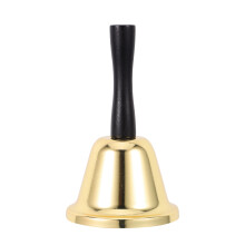 5Pcs Golden Hand Bell With Wood Handle For Events And Classroom