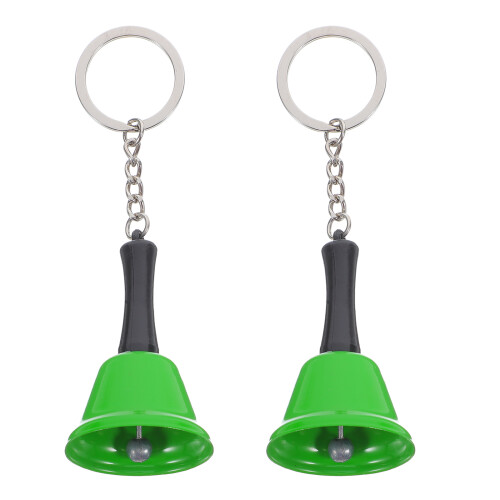 10 Pcs Metal Handheld Bells Keychain For Kids Development Christmas