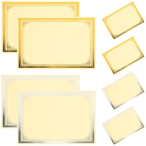 40 Sheets Blank Certificate Paper For School Office Use 2